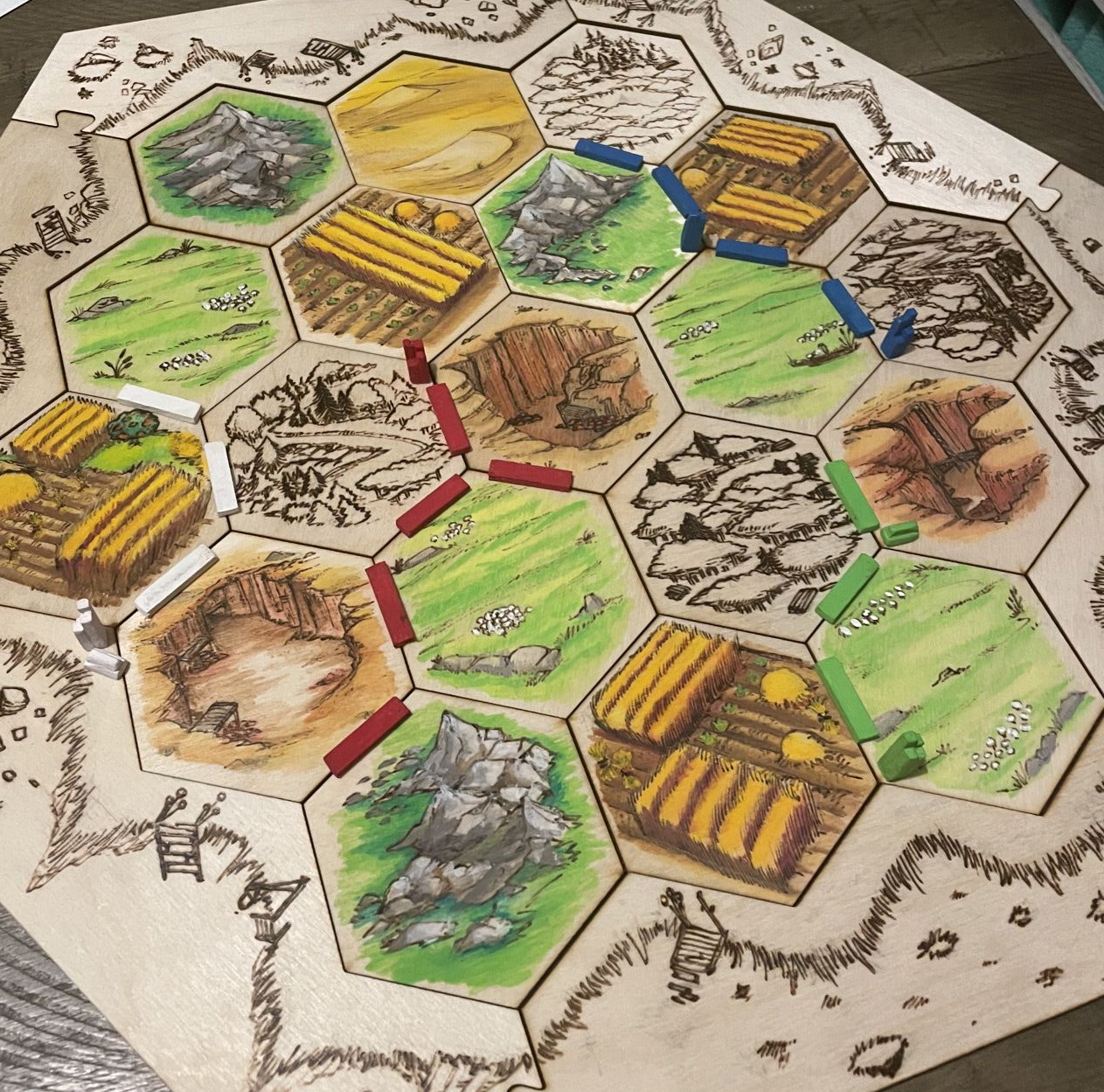 Hand-Painted Catan Board