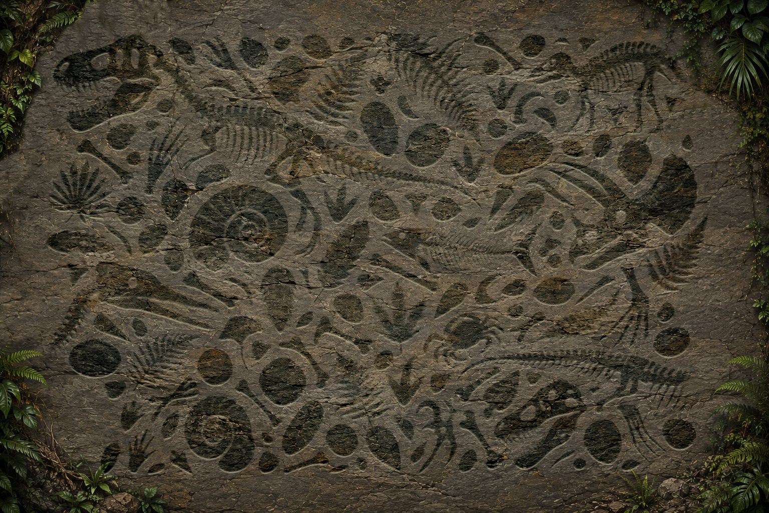 Dinosaur Fossil Mural
